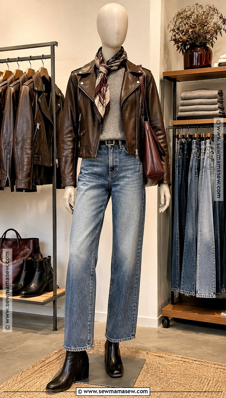 Leather Jacket Fall Clothing Display - 15 Cozy Fall Clothing Display Ideas