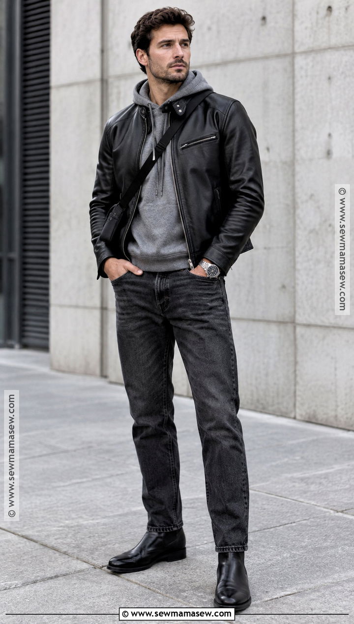 Leather Jacket Mens Fall Outfit - 25 mens fall outfits