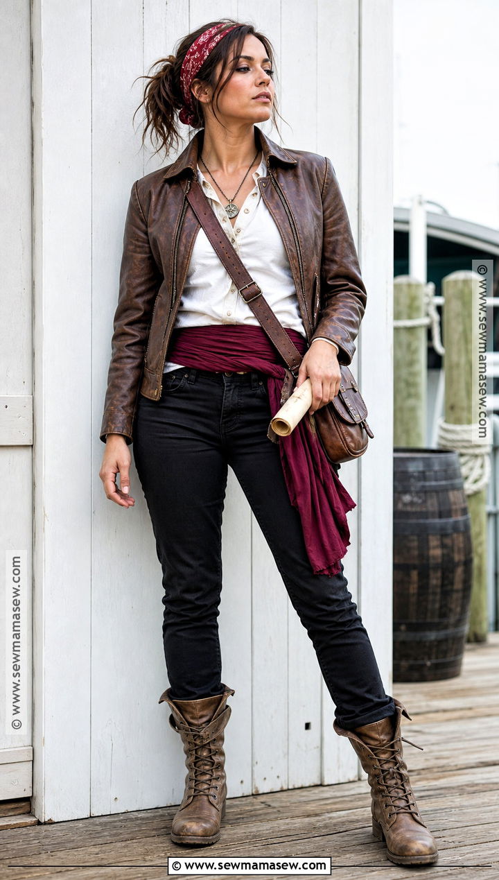 Leather Jacket Pirate Costume - 30 last minute pirate costume ideas