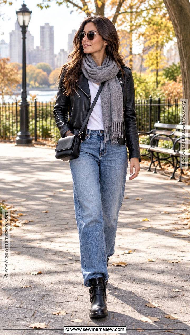 Leather Jacket With Biker Boots - 25 fall outfits boots