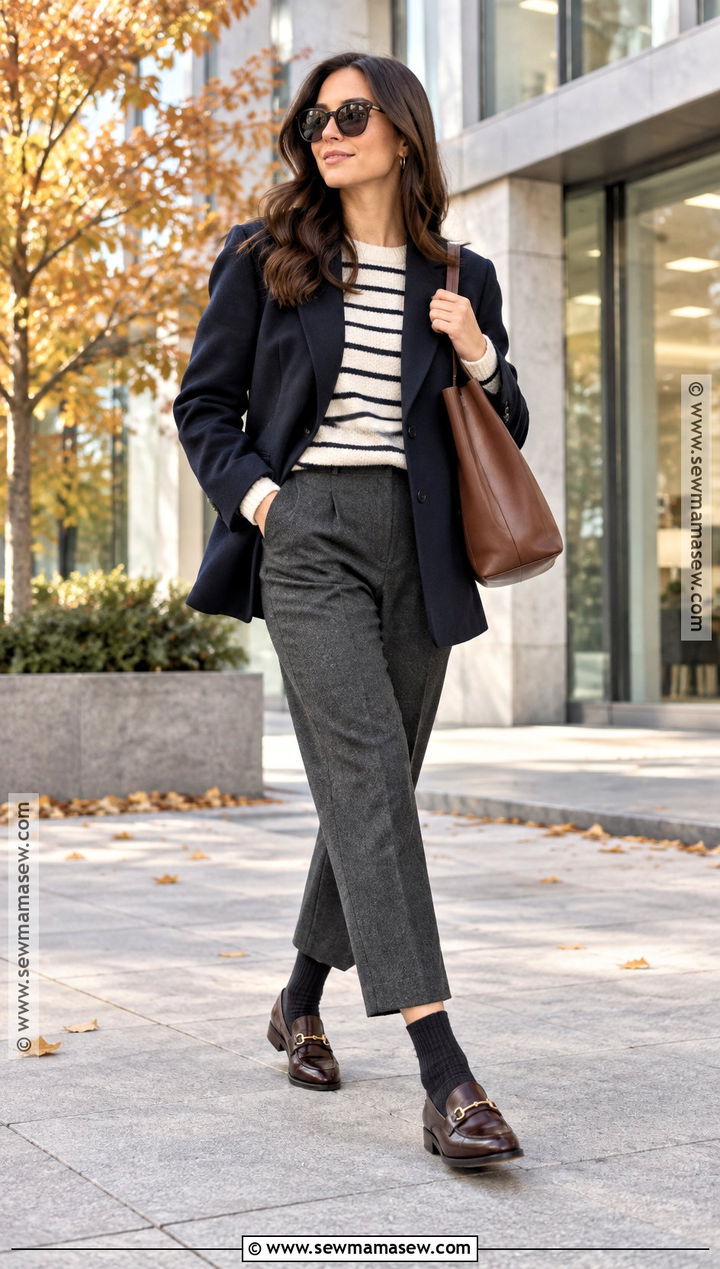 Leather Loafers With Cropped Trousers - 15 casual shoes fall