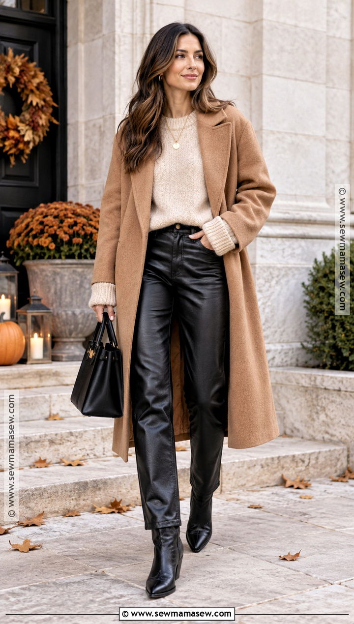 Leather Pants With Black Cowboy Boots - 20 thanksgiving outfit cowboy boots