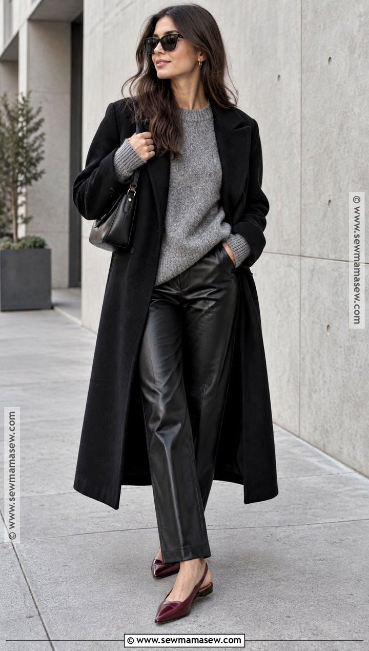 Leather Trousers Outfit - 20 fall trousers outfit ideas