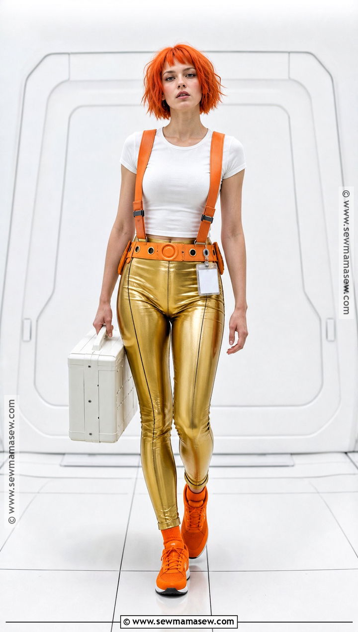 Leeloo Orange Suspender Costume - 45 red hair halloween costumes
