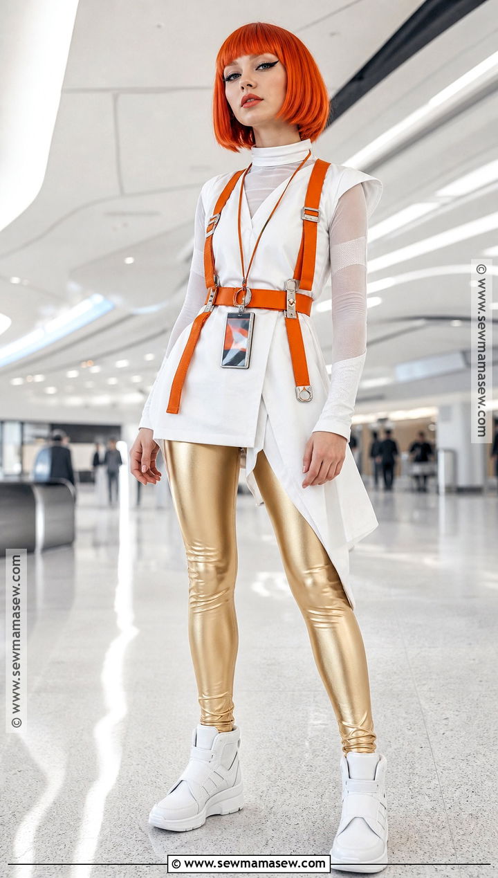 Leeloo Orange Suspender Costume - 30 halloween costumes for red hair