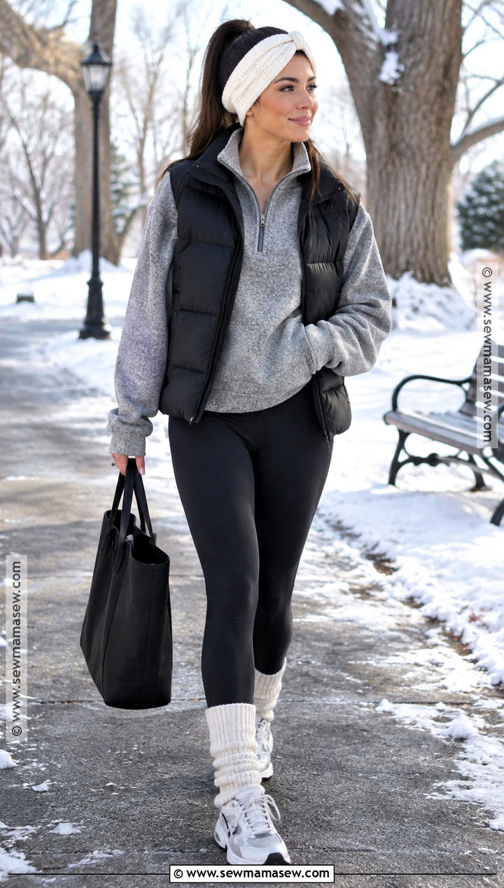 Leg Warmers With Leggings Outfit - 15 cozy accessories for fall and winter