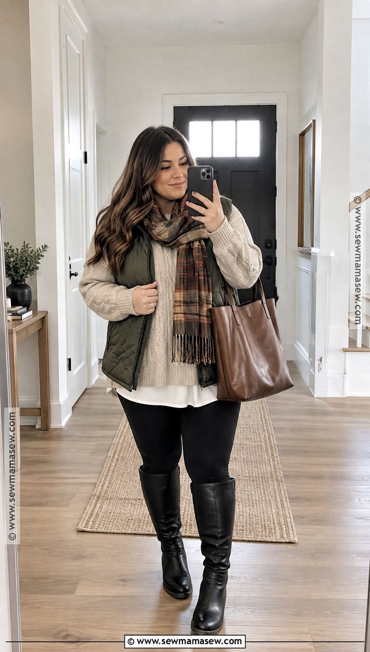 Leggings And Flat Knee High Boots - 25 knee high boots outfit fall