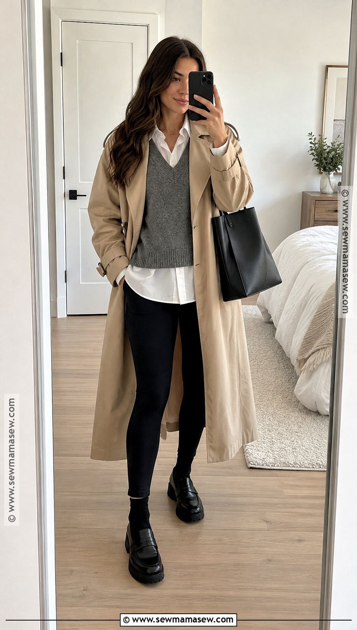 Leggings And Lug Sole Loafers - 15 Loafers For Fall Ideas