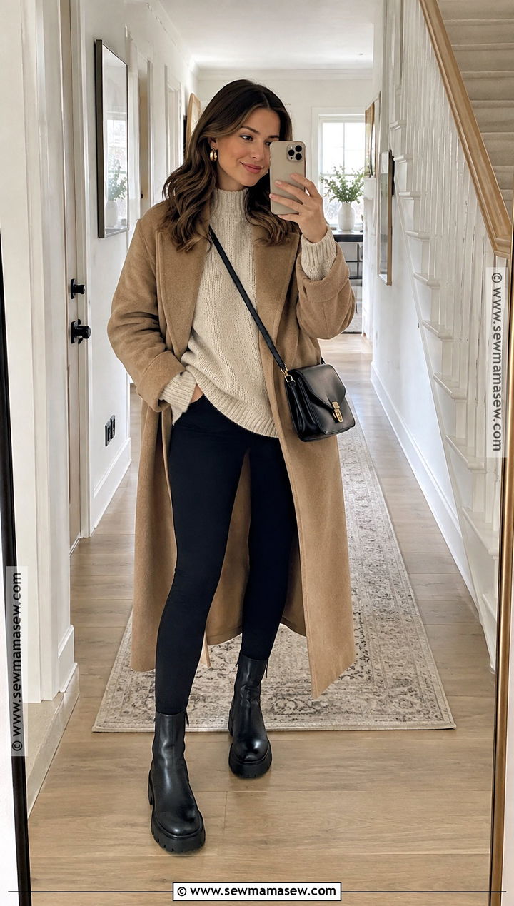 Leggings And Oversized Sweater Thanksgiving Outfit - 15 thanksgiving outfits women aesthetic