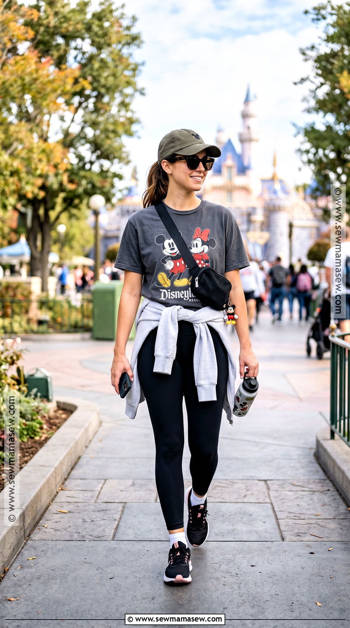 Leggings And Zip Hoodie Disneyland Outfit - 15 Disneyland Outfits September