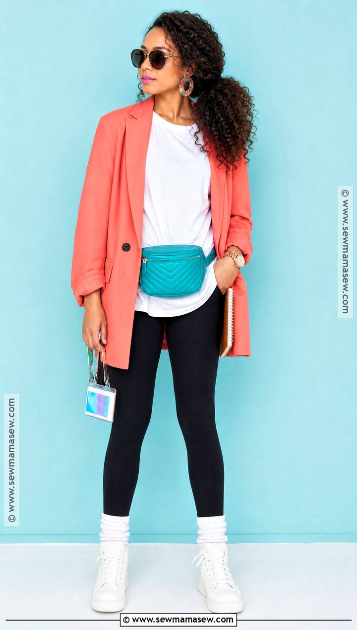 Leggings Miami Vice Costume With Coral Blazer - 30 miami vice costume ideas for women