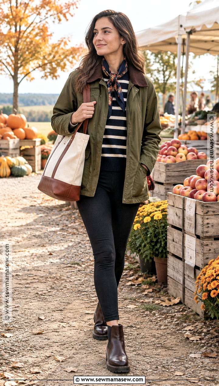 Leggings Outfit With Barn Jacket - 20 leggings outfit autumn