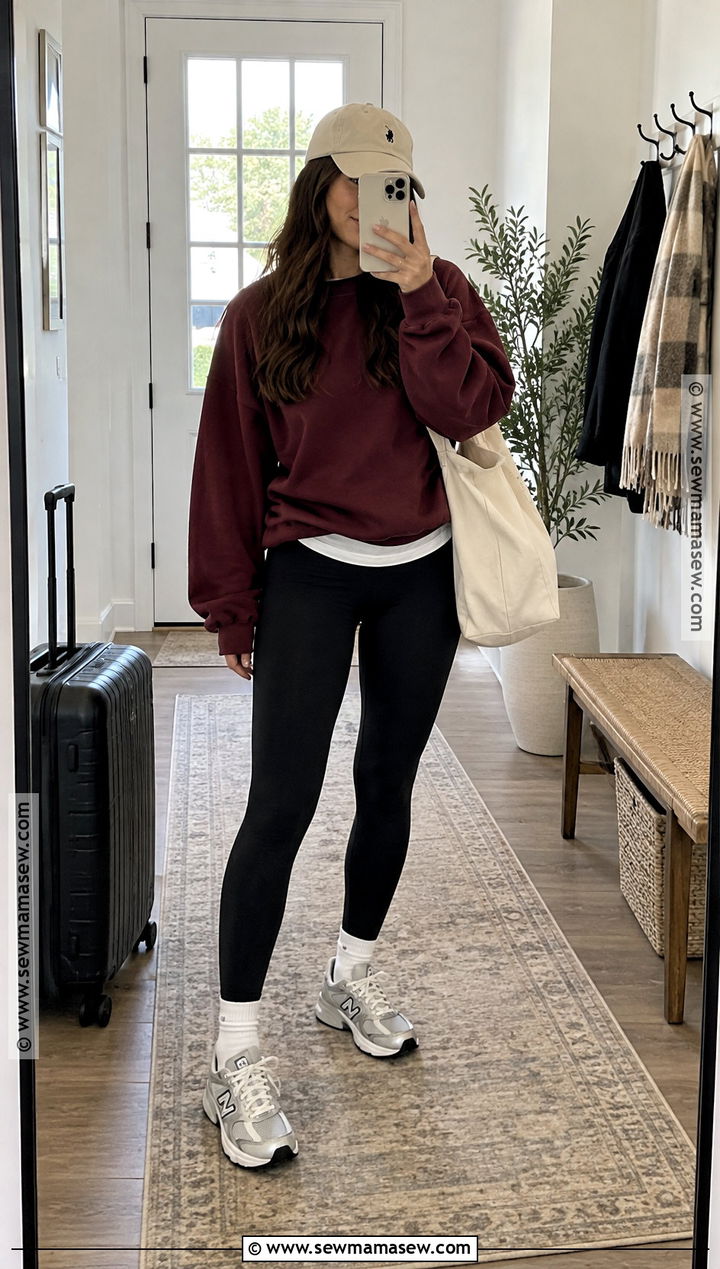 Leggings Outfit With Oversized Sweatshirt - 20 leggings outfit autumn