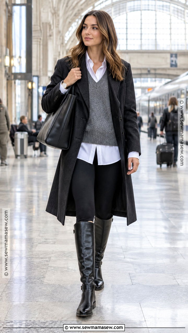 Leggings With Tall Black Boots - 20 tall black boots outfit fall