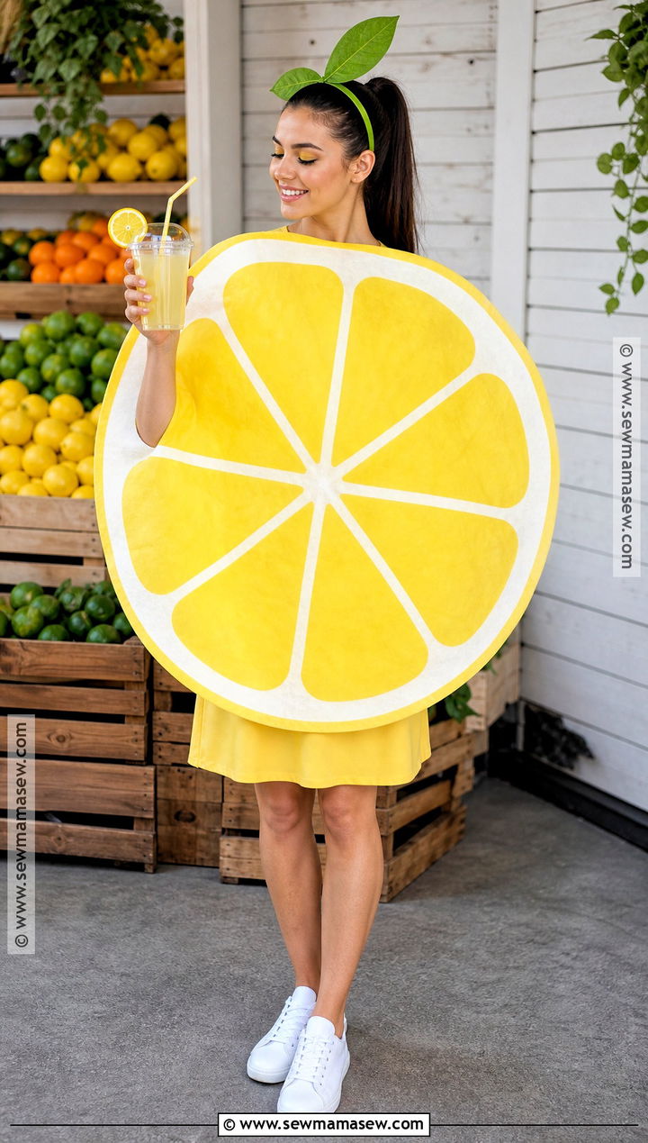 Lemon Slice Yellow Costume - 30 Yellow Halloween Costumes