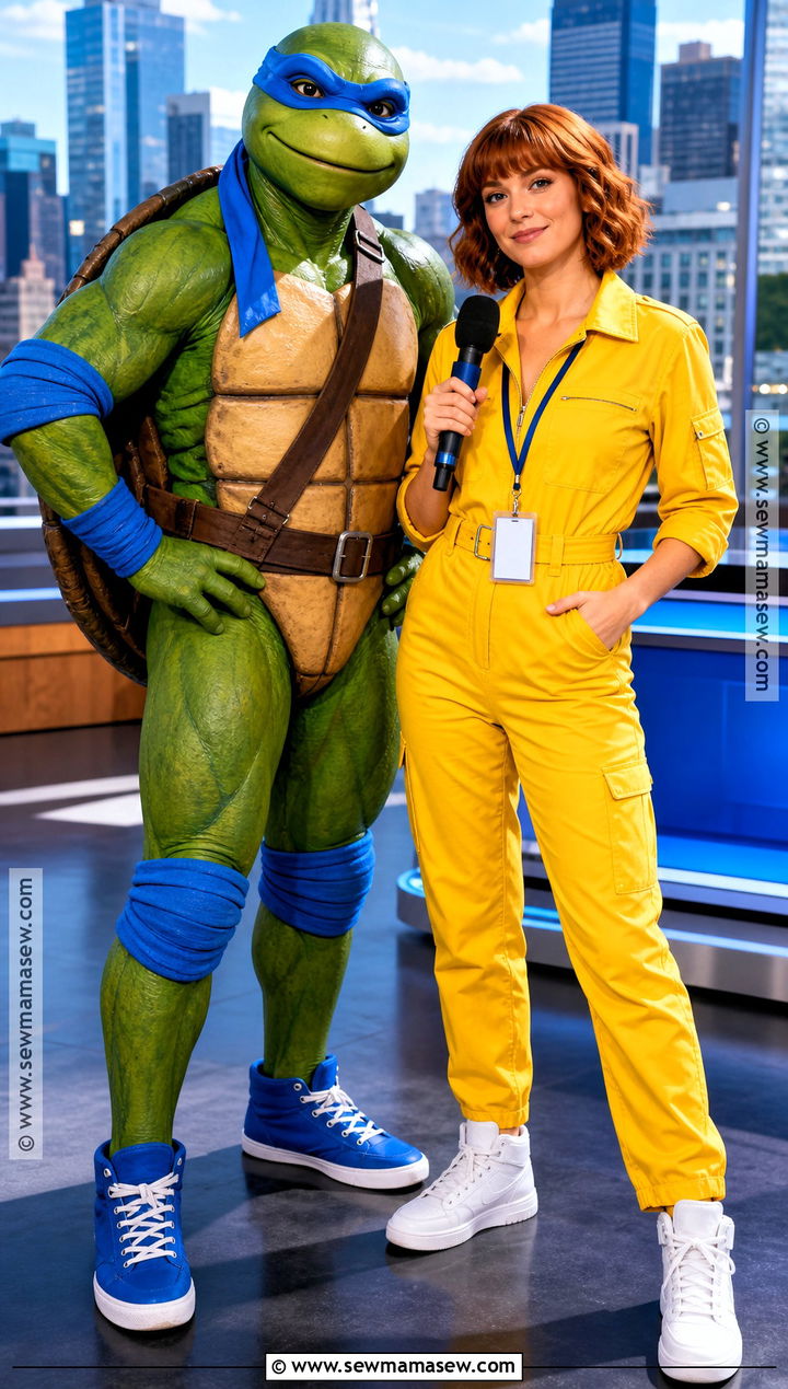 Leonardo And April ONeil Couple Costume - 40 ninja turtles costume ideas