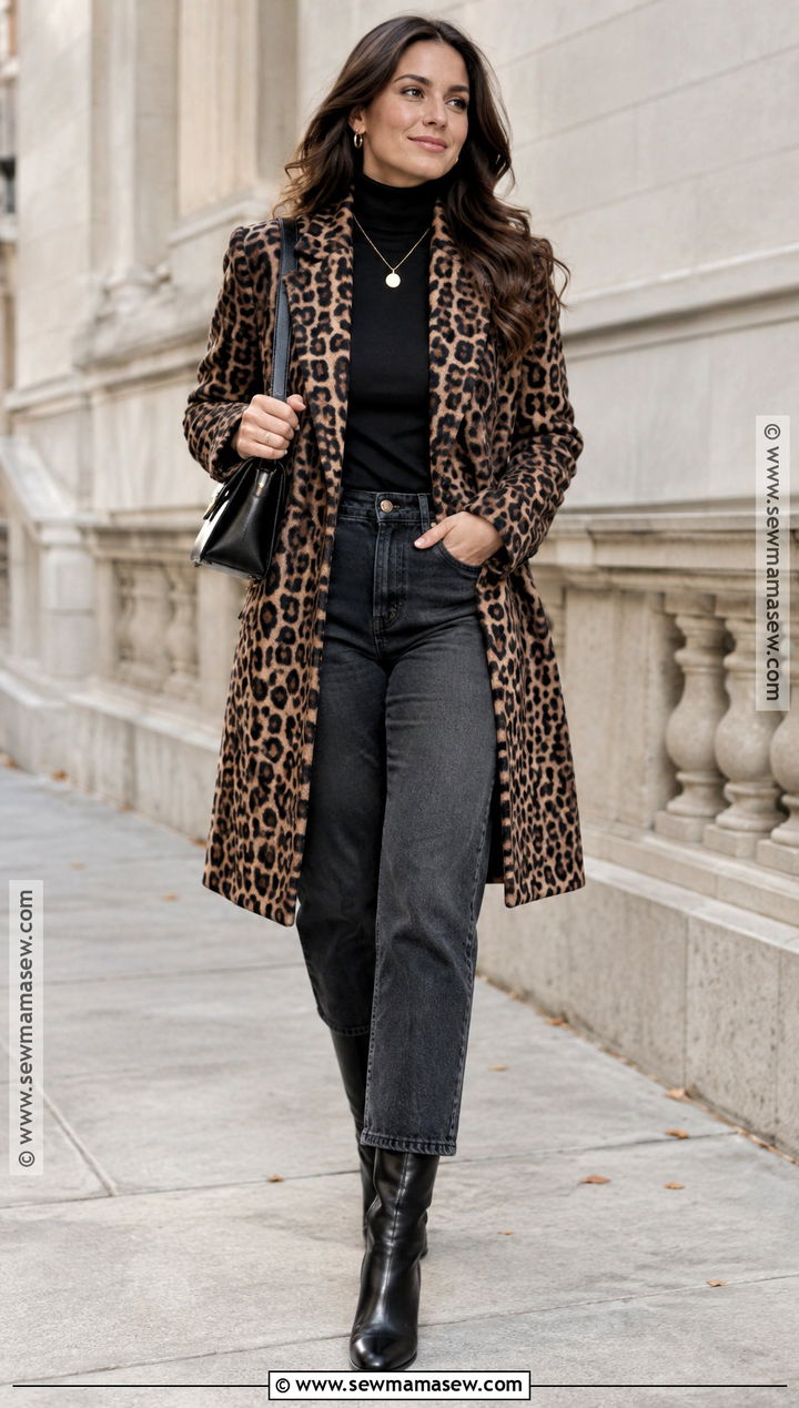 Leopard Coat Fall Outfit - 15 fall 24 outfit trends