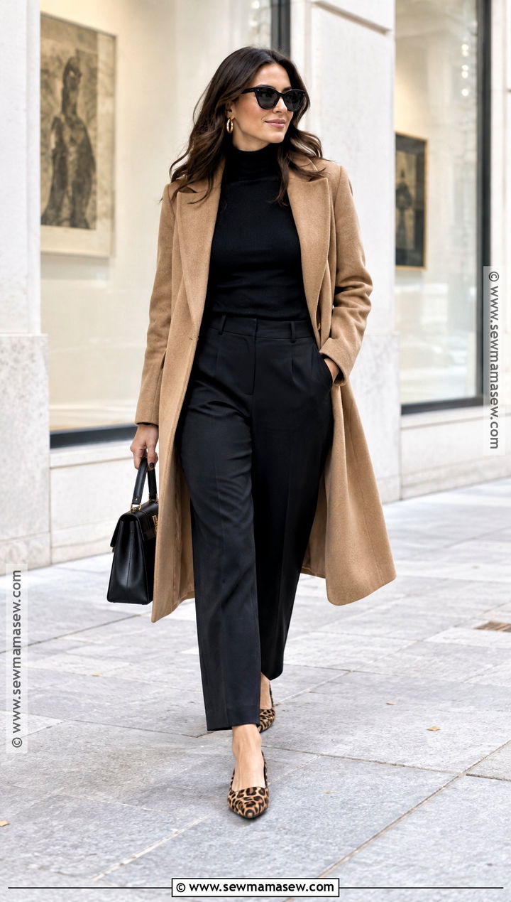 Leopard Flats With an All Black Outfit - 20 autumn shoe ideas