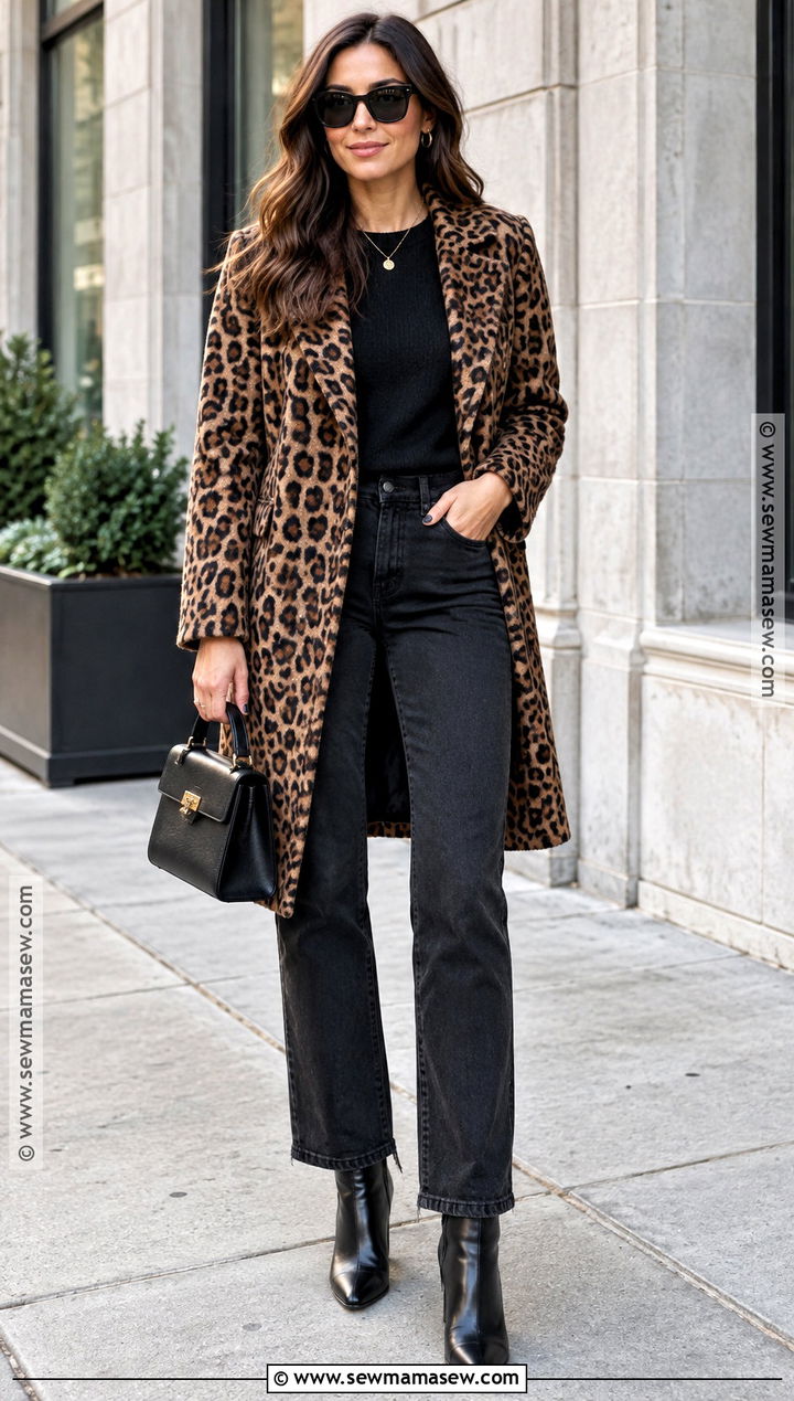 Leopard Print Coat And Black Jeans Outfit - 15 new york street style fall ideas 2026