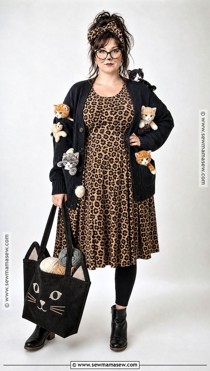 Leopard Print Crazy Cat Lady Costume - 35 crazy cat lady costume ideas