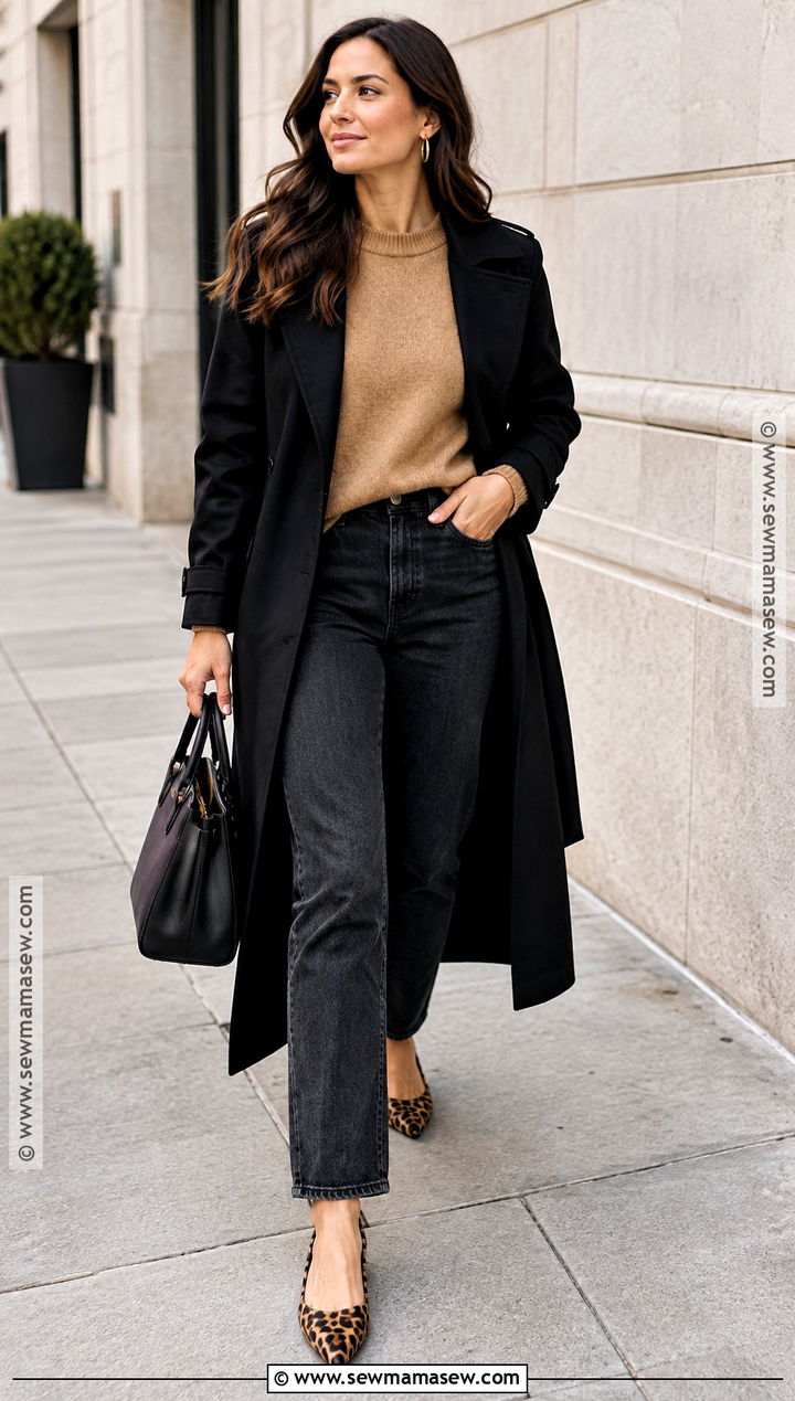 Leopard Print Flat Outfit - 15 Fall Shoe Inspo Aesthetic Ideas