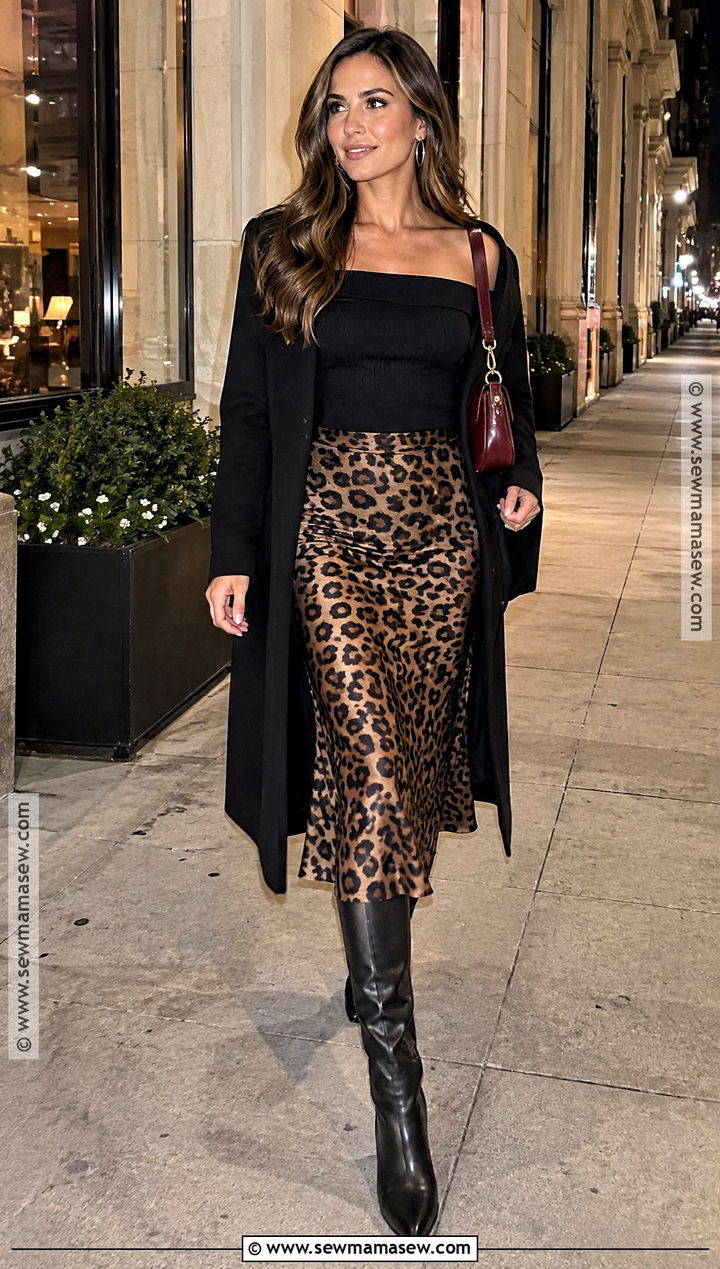 Leopard Print Skirt Fall Night Out Outfit - 15 fall 2026 fashion trends night out
