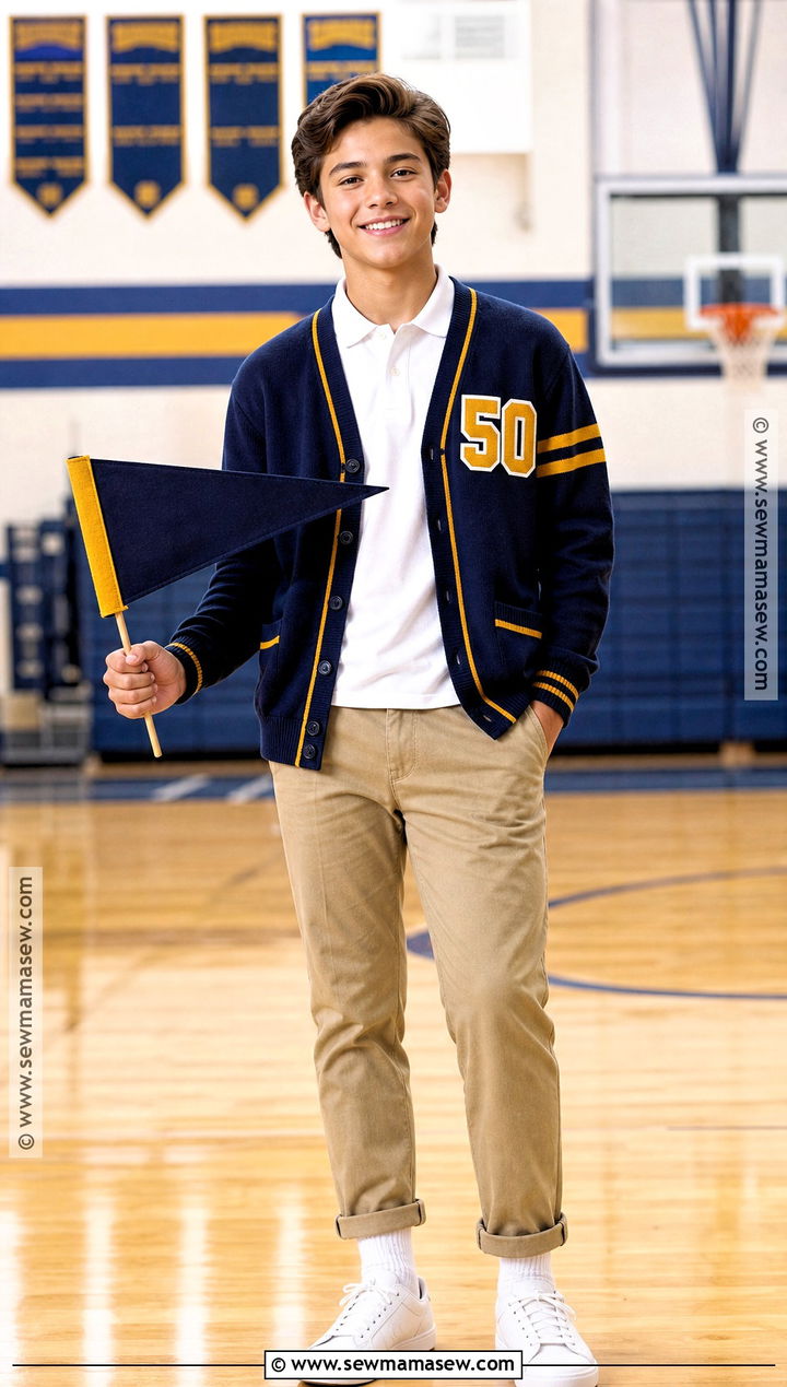 Letterman Sweater 50th Day of School Outfit - 30 50th day of school dress up ideas