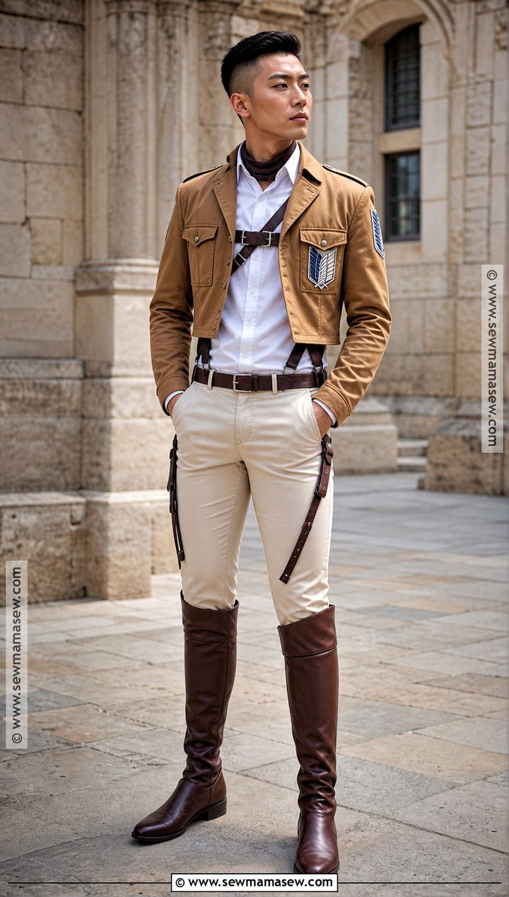 Levi Ackerman Black Hair Cosplay With Scout Jacket - 30 cosplay black hair ideas