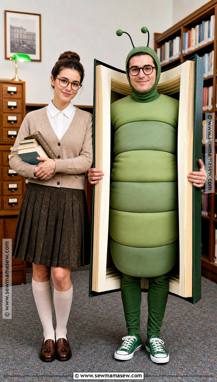 Librarian And Bookworm Couple Costume - 30 unique couple costumes