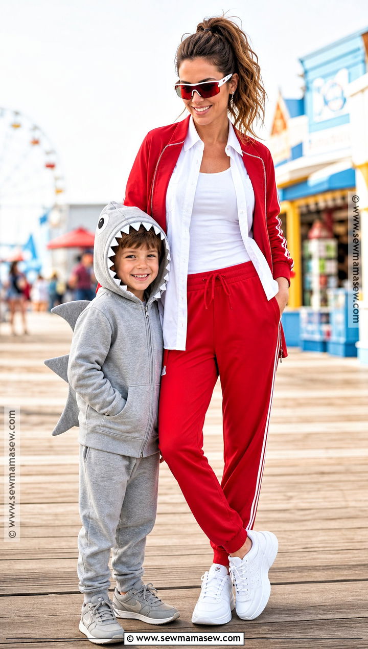 Lifeguard And Shark Costume - 30 mom and son costume ideas