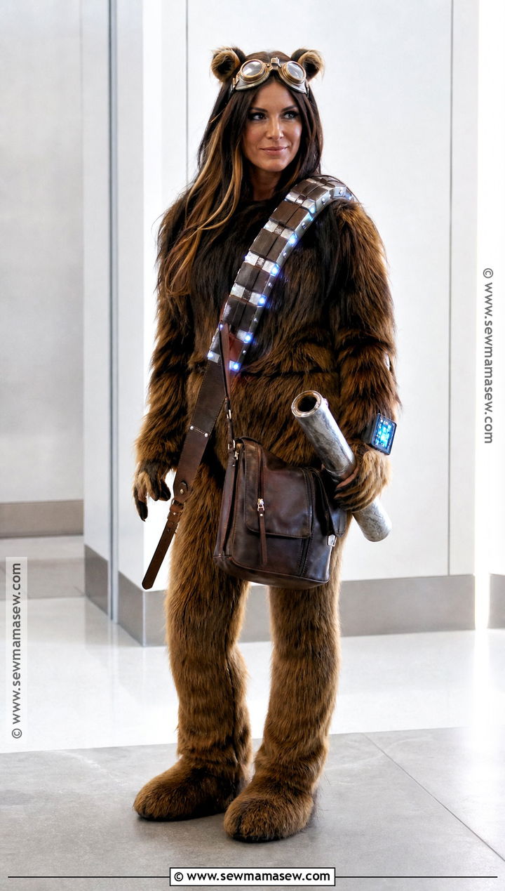 Light Up Chewbacca Costume With Glowing Bandolier - 30 chewbacca costume ideas for women
