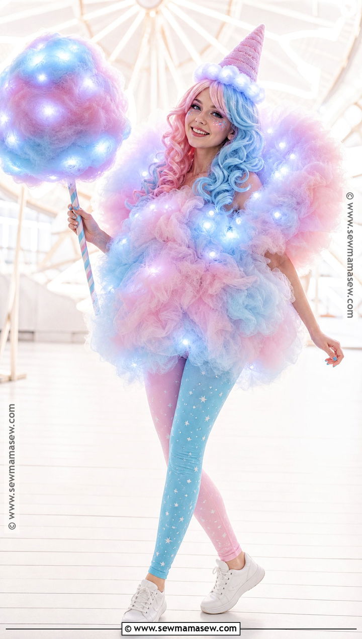 Light Up Cotton Candy Costume - 30 light up costumes