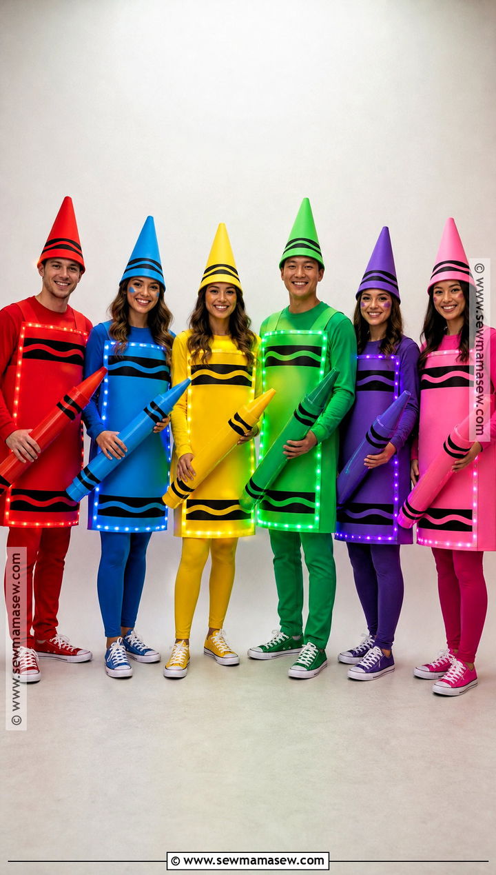 Light Up Crayon Group Costume - 30 light up costumes