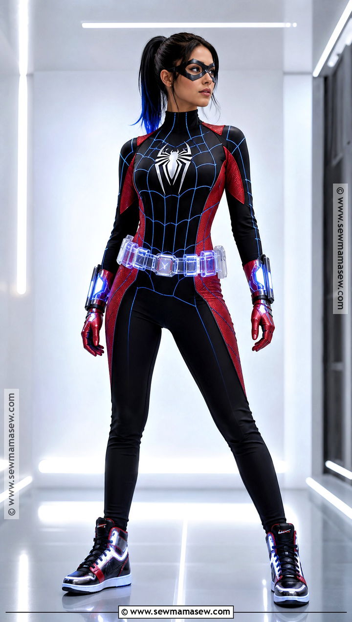 Light Up Cyber Spidergirl Costume - 30 Spidergirl Costume Ideas