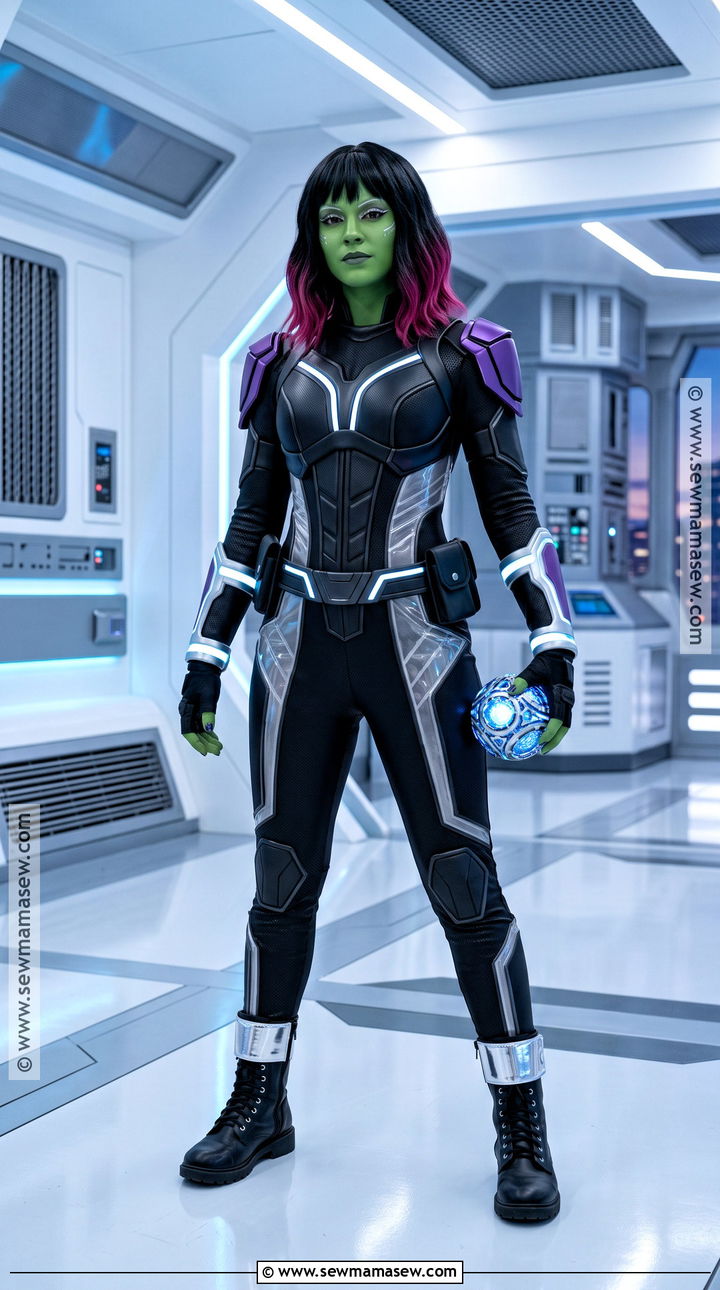 Light Up Gamora Costume With Glowing Accents - 35 gamora costume ideas