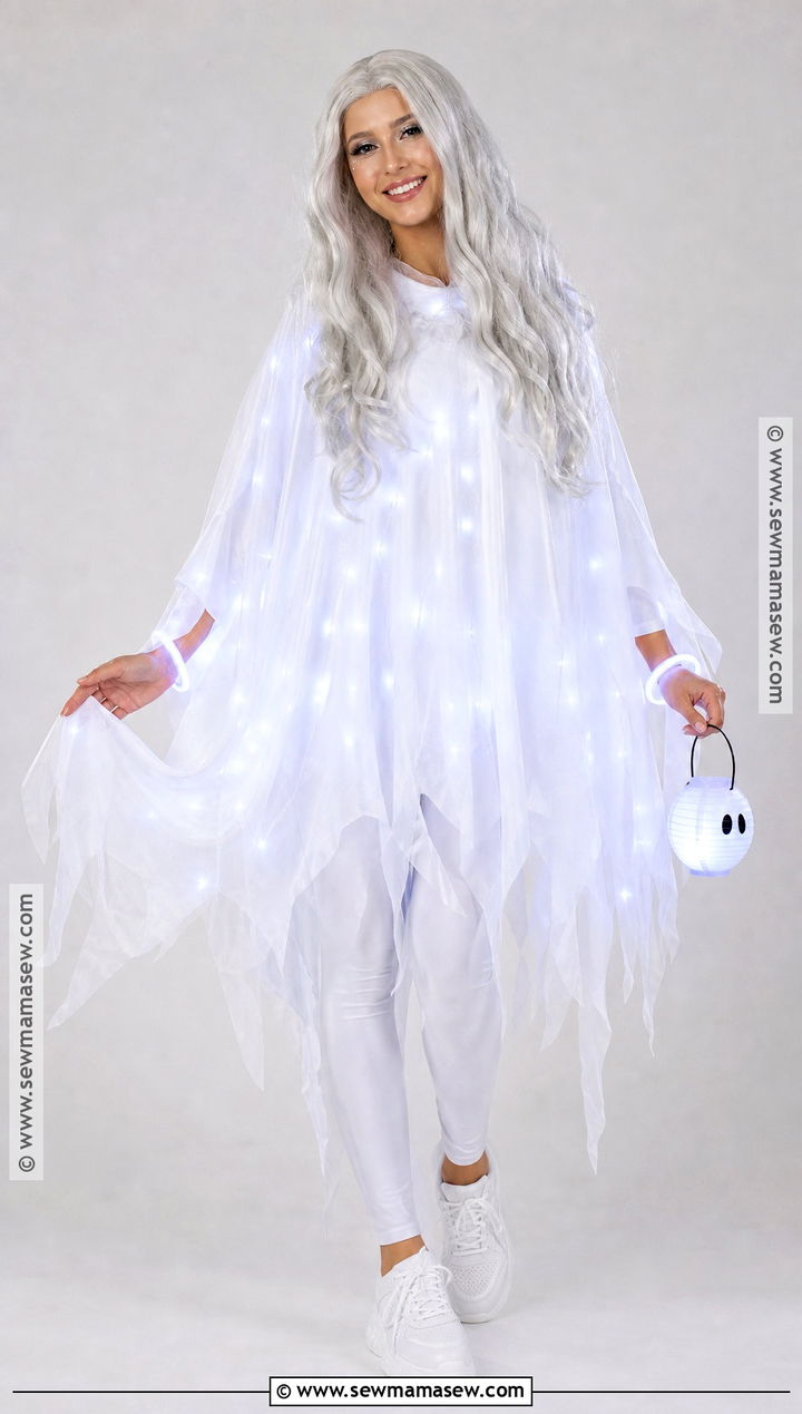 Light Up Ghost Costume - 30 light up costumes