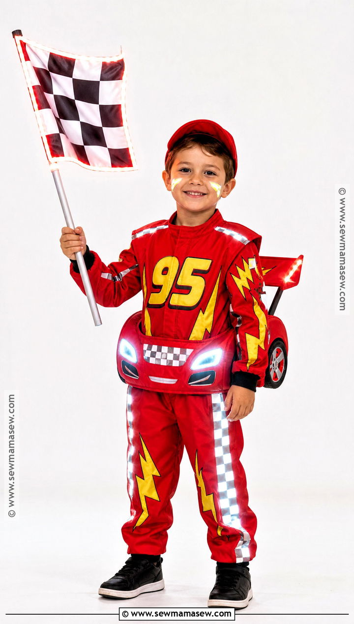 Light Up Lightning McQueen Costume - 30 lightning mcqueen halloween costume ideas