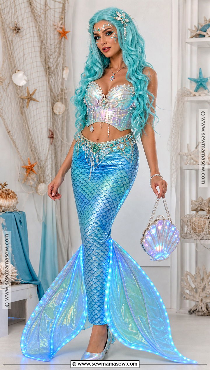 Light Up Mermaid Costume - 30 light up costumes