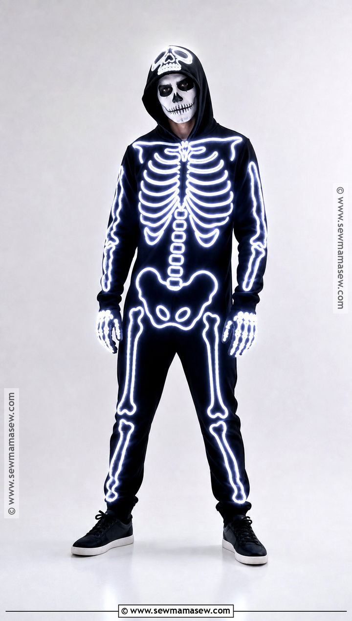 Light Up Skeleton Costume - 30 light up costumes