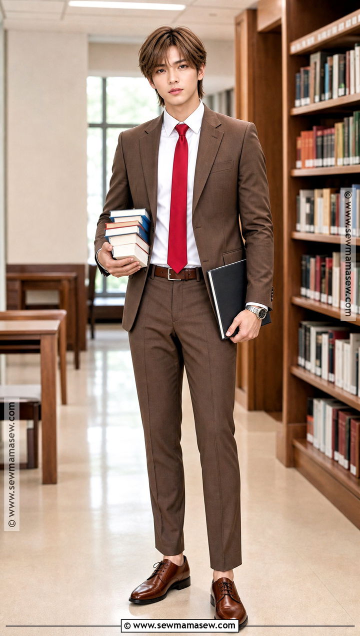 Light Yagami Cosplay With Brown Suit - 40 anime cosplay outfits