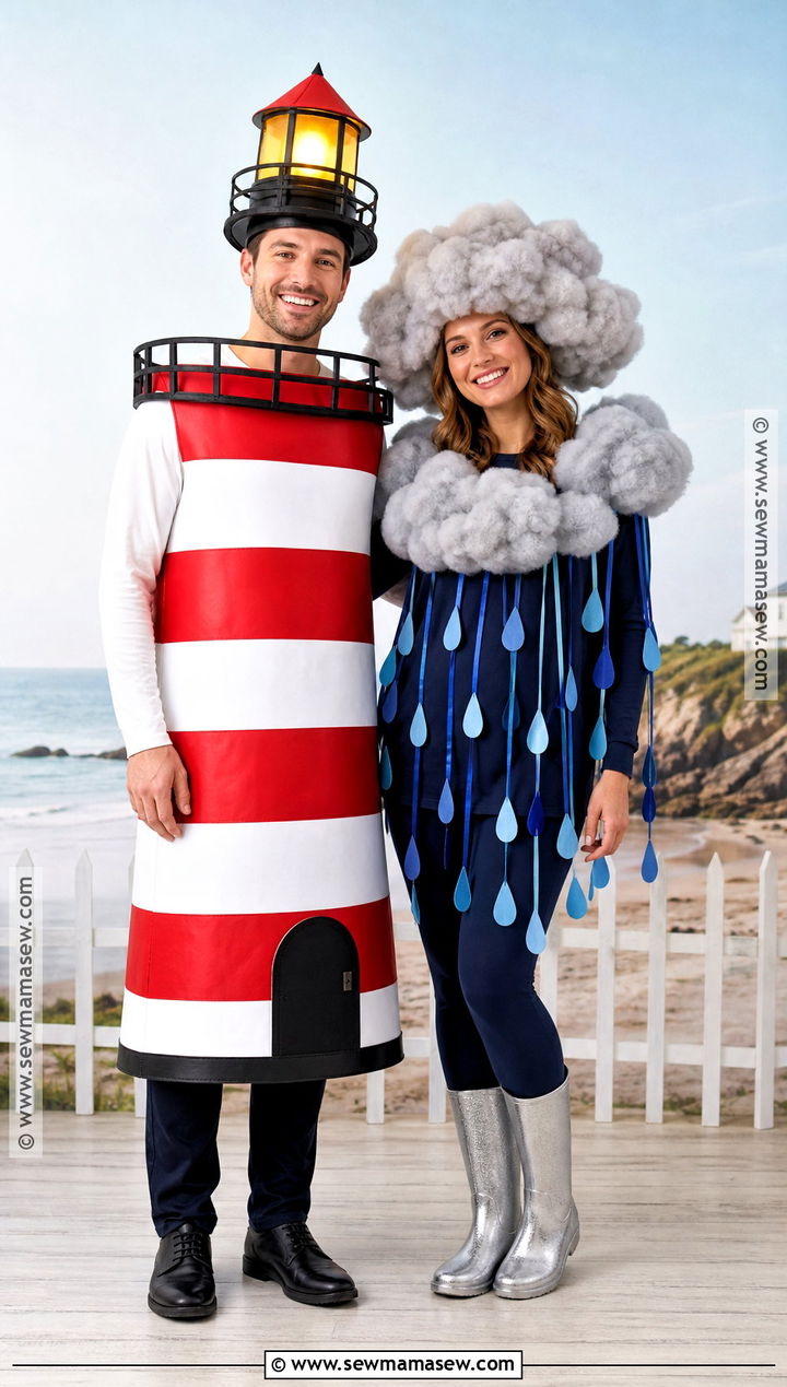 Lighthouse And Storm Cloud Duo Costume - 40 duo halloween costumes unique