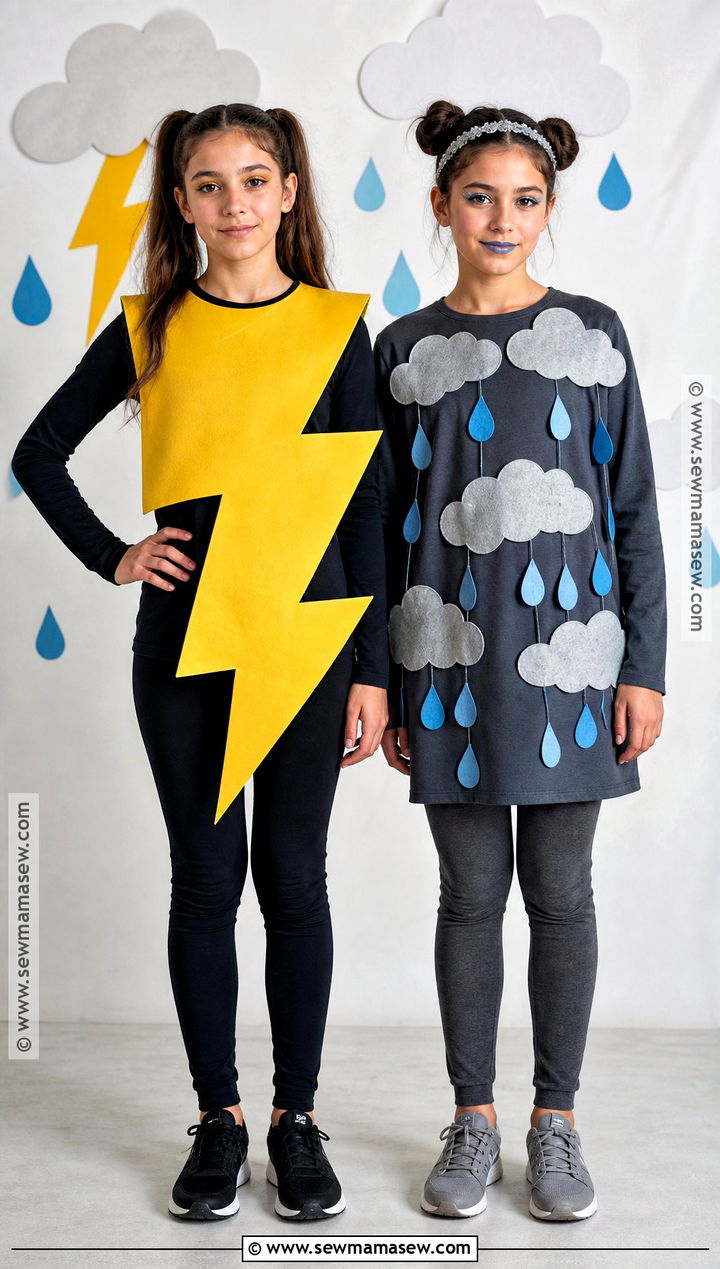 Lightning And Rain Cloud Twin Costume - 35 twin costume ideas