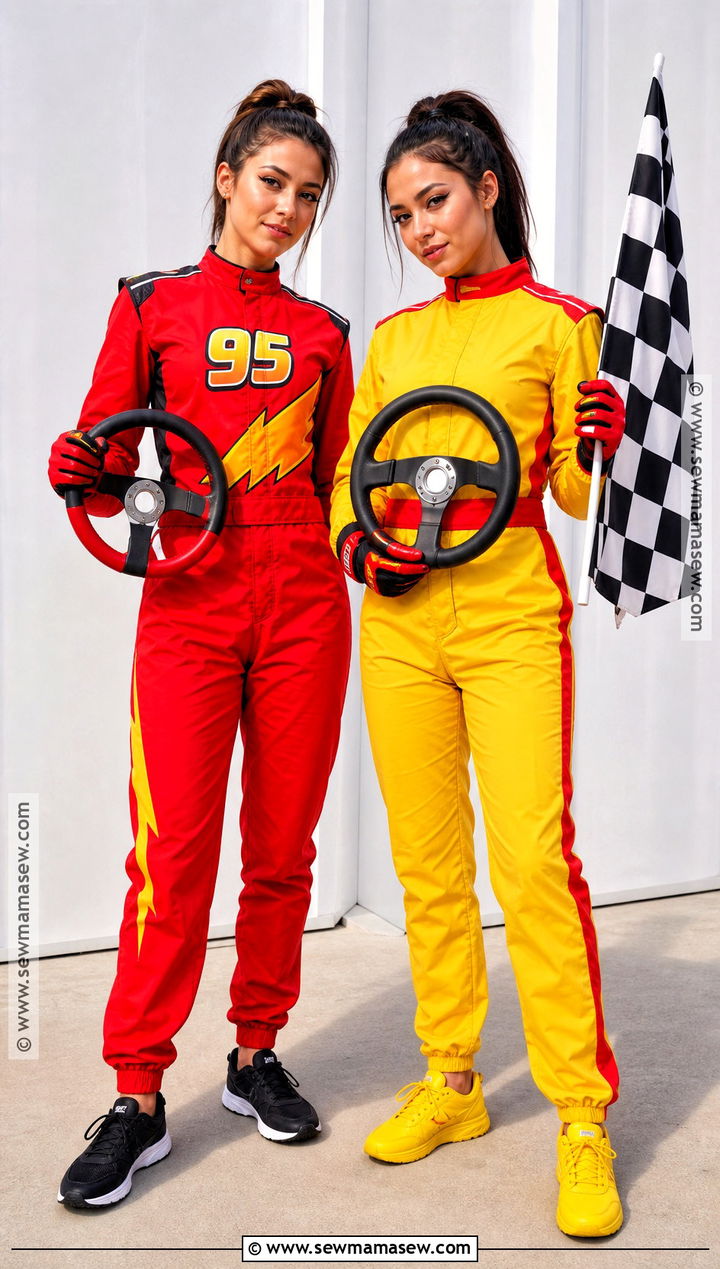 Lightning McQueen And Cruz Ramirez Duo Costume - 30 lightning mcqueen halloween costume ideas