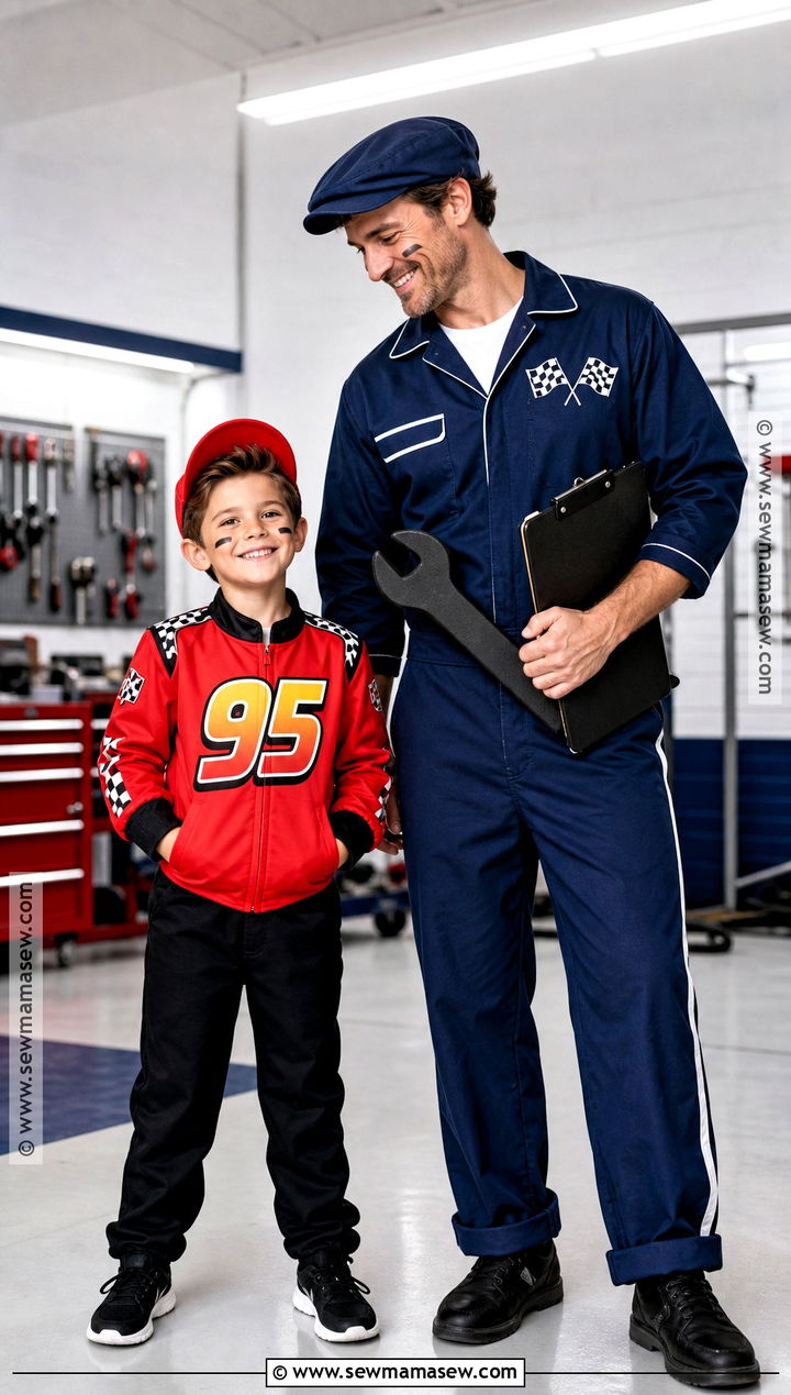 Lightning McQueen And Doc Hudson Duo Costume - 30 lightning mcqueen halloween costume ideas