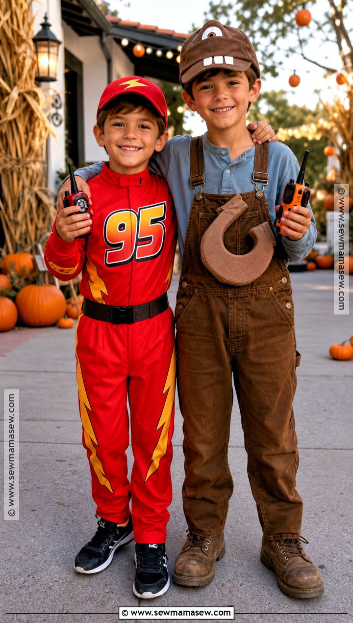 Lightning McQueen And Mater Duo Costume - 30 lightning mcqueen halloween costume ideas
