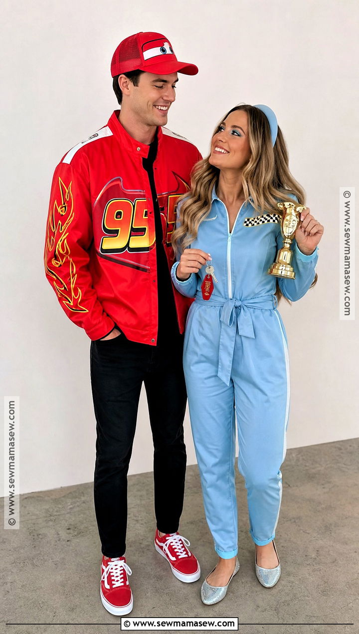 Lightning McQueen And Sally Couple Costume - 30 cars couple costume ideas