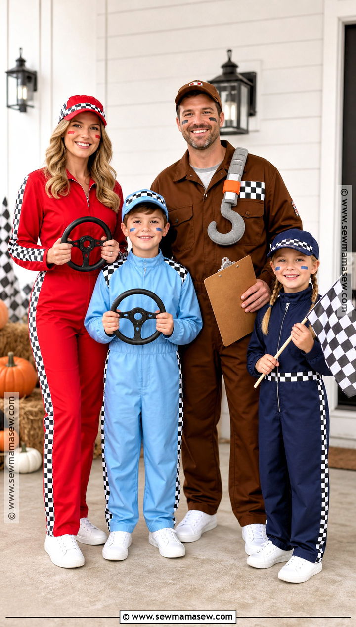 Lightning McQueen Family Costume - 30 lightning mcqueen halloween costume ideas