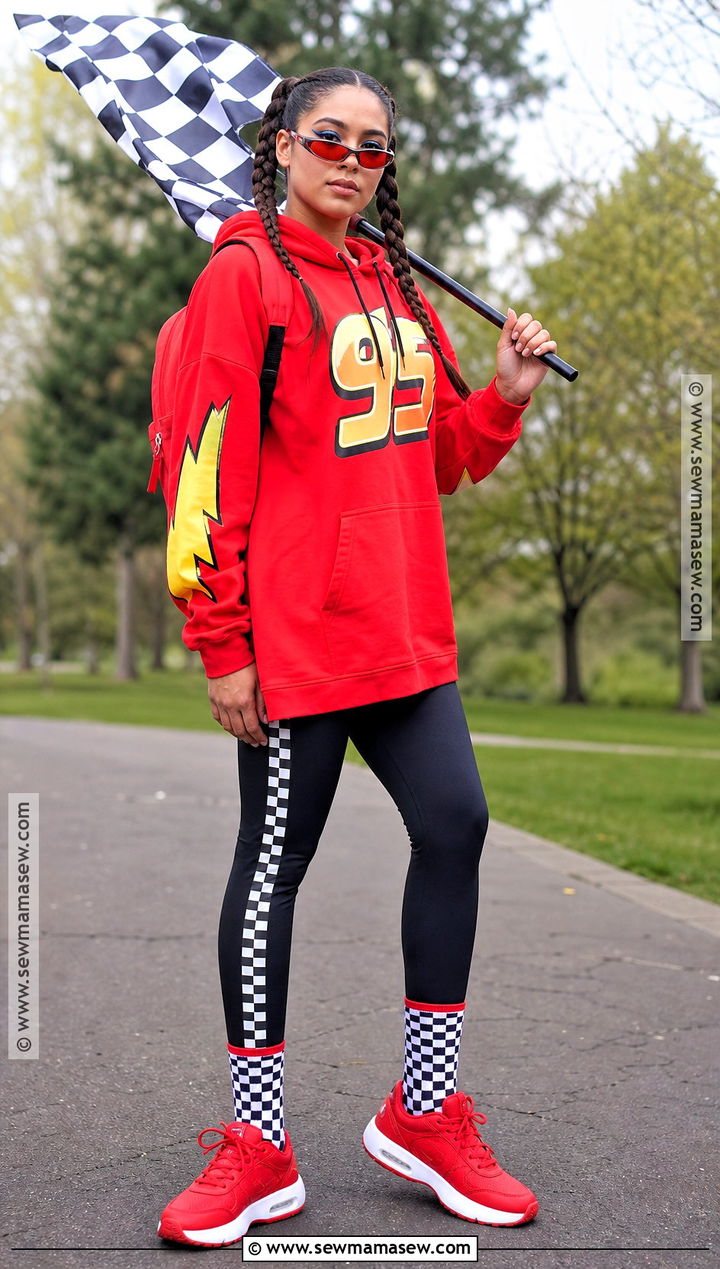 Lightning McQueen Hoodie And Leggings Costume - 30 Lightning Mcqueen Costume Ideas for Women
