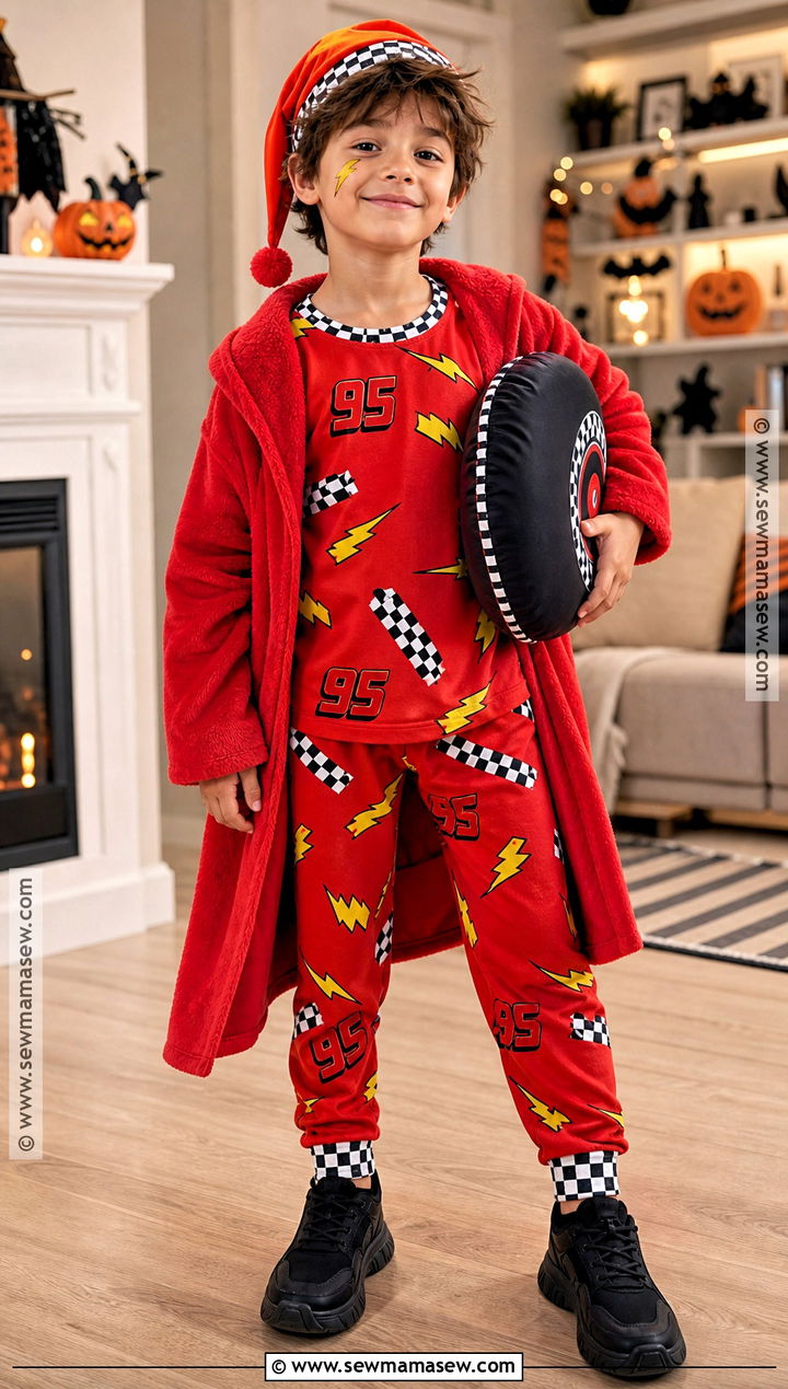 Lightning McQueen Pajama Costume - 30 lightning mcqueen halloween costume ideas