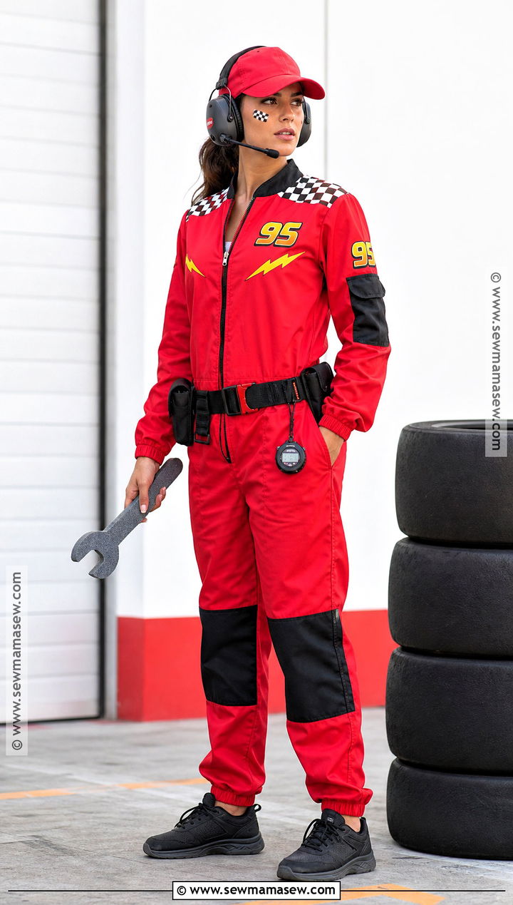 Lightning McQueen Pit Crew Costume - 30 lightning mcqueen halloween costume ideas
